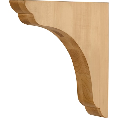 Hardware Resources 1-3/4" Wx10"Dx10-1/16"H Hard Maple Scalloped End Corbel COR46-4-HMP